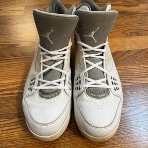 Nike Air Jordan Flight 23 White & Wolf Grey Basketball Shoe Size 15